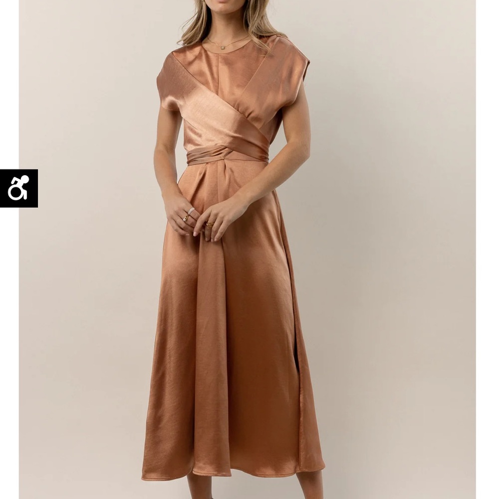 Bohme Rosalind Midi Dress in Copper